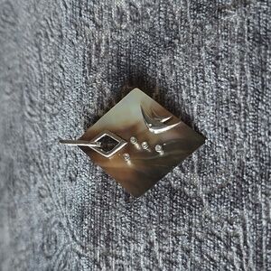 Mother Of Pearl~925 Sterling Silver~Fish Accent~Pendant